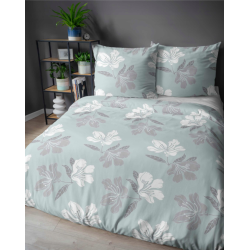 Francouzské 3 dílné flanelové povlečení  Mátový květ 4945B