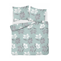 Francouzské 3 dílné flanelové povlečení  Mátový květ 4945B