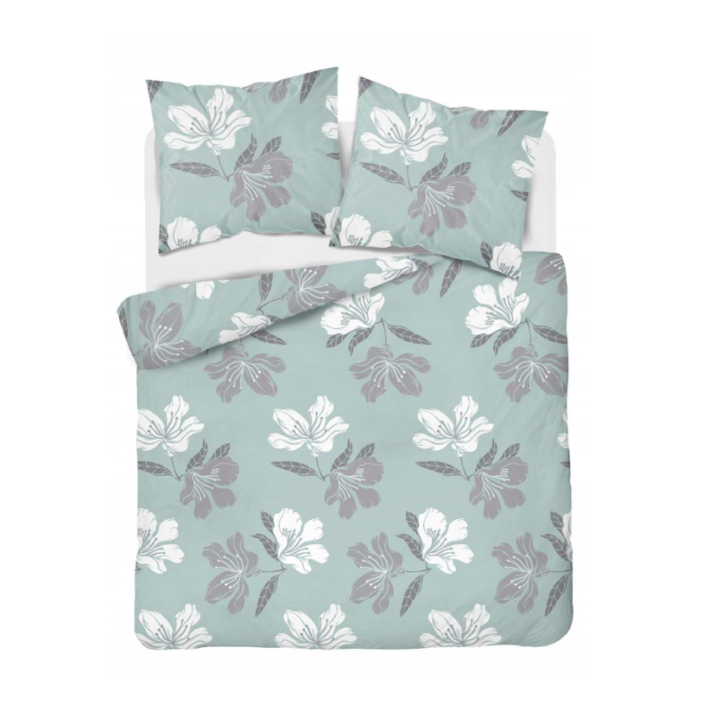 Francouzské 3 dílné flanelové povlečení  Mátový květ 4945B