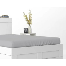 Saténové napínací prostěradlo Pure Collection světle šedé 120X200 ZG