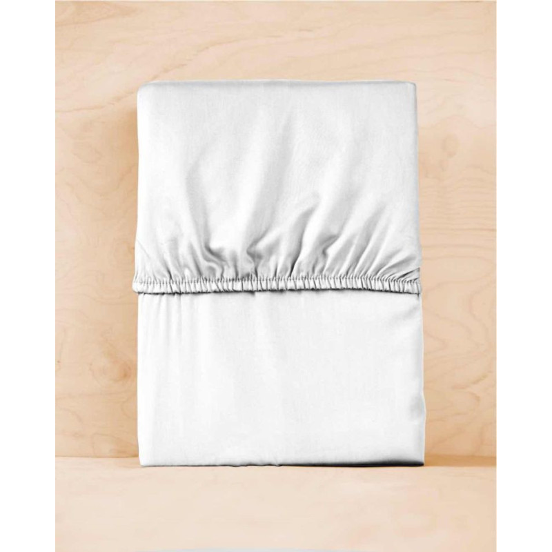 Saténové napínací prostěradlo Pure Collection stříbrná 120X200 ZG