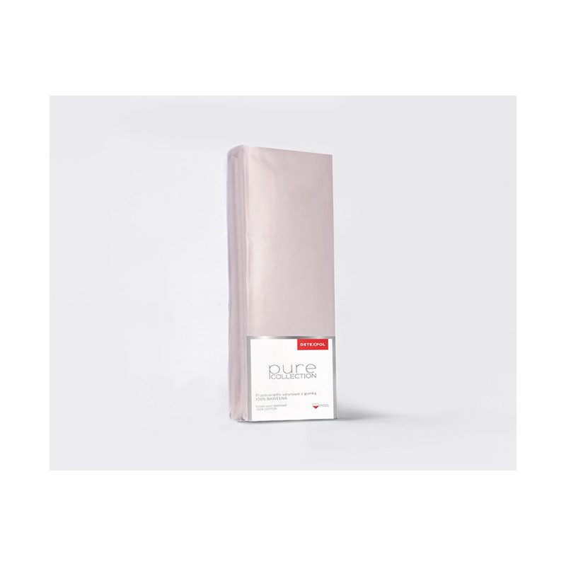 Saténové napínací prostěradlo Pure Collection pudrově pudrově růžová