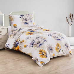 Povlečení 2 dílné mikroplyš Květy barevné 140x200, 70x90