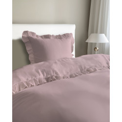 Povlečení bavlněné 2 dílné Falbana pudrová, 140x200, 70x80 cm