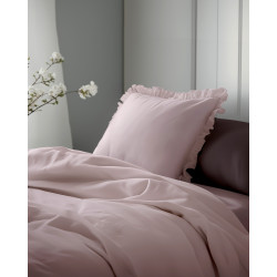 Povlečení bavlněné 2 dílné Falbana pudrová, 140x200, 70x80 cm