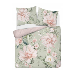 Francouzské 3 dílné povlečení mikrovlákno Pivoňkový sen 5308A