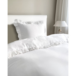 Povlečení bavlněné 2 dílné Falbana bílé, 140x200, 70x80 cm