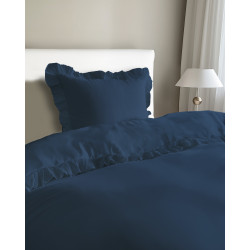 Povlečení bavlněné 2 dílné Falbana denim 140x200, 70x80 cm
