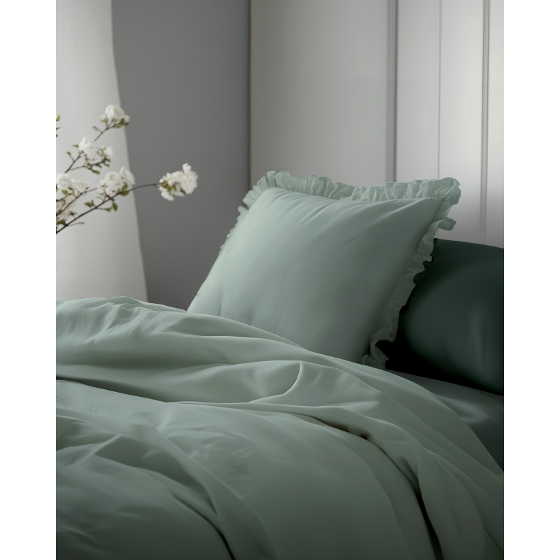 Povlečení bavlněné 2 dílné Falbana matová, 140x200, 70x80 cm