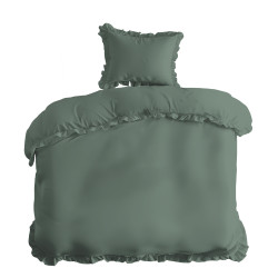 Povlečení bavlněné 2 dílné Falbana matová, 140x200, 70x80 cm