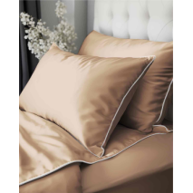 Francouzské povlečení  Pure Collection mako satén broskev  220x200, 2 ks - 70x80cm