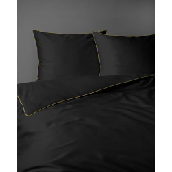 Francouzské povlečení  Pure Collection mako satén černé  220x200, 2 ks - 70x80cm