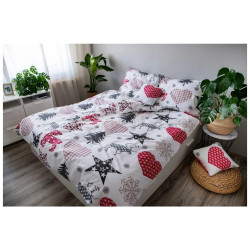 3 dílné povlečení bavlna Sob srdce