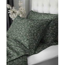 Francouzské 3dílné perkálové povlečení Lesní ornament zelené 5588A, 220x200+2X 70x80