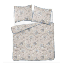 Francouzské 3dílné perkálové povlečení Romantic Garden béžové 5242B, 220x200+2X 70x80