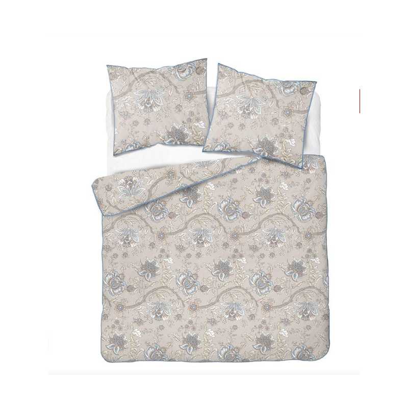 Francouzské 3dílné perkálové povlečení Romantic Garden béžové 5242B, 220x200+2X 70x80