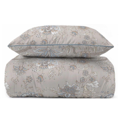 Francouzské 3dílné perkálové povlečení Romantic Garden béžové 5242B, 220x200+2X 70x80