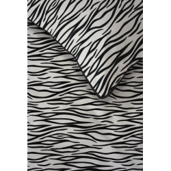 Francouzské 3dílné perkálové povlečení Abstract Lines béžovo-černé 5591B, 220x200+2X 70x80