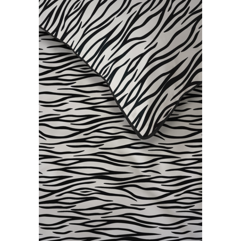 Francouzské 3dílné perkálové povlečení Abstract Lines béžovo-černé 5591B, 220x200+2X 70x80