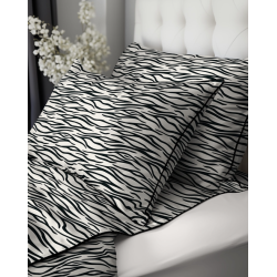 Francouzské 3dílné perkálové povlečení Abstract Lines béžovo-černé 5591B, 220x200+2X 70x80