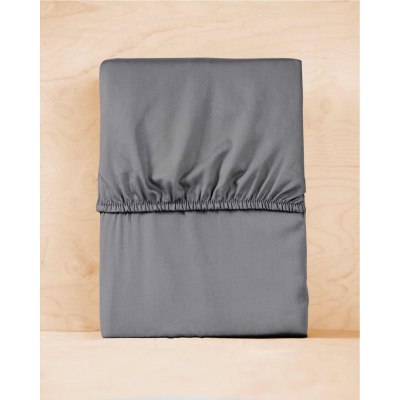 Napínací mikrosaténové prostěradlo šedé 160x200 ZG