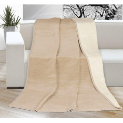 Deka jednobarevná 150x200cm tmavě béžová / světle béžová