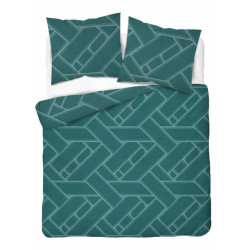 Povlečení HOME SATIN Tempo tyrkysová 4911A 140x200, 70x80