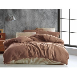 Mušelínové povlečení hnědé