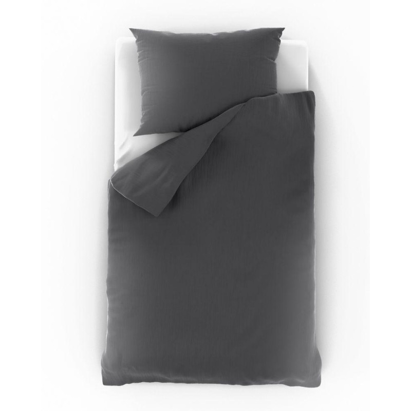 Mušelínové povlečení tmavě šedé