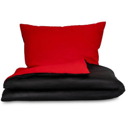 Saténové povlečení LUXURY COLLECTION červené/černé