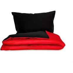 Saténové povlečení LUXURY COLLECTION červené/černé