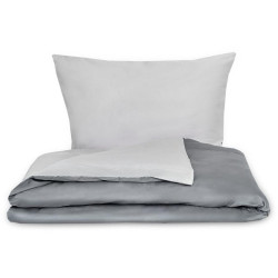 Saténové povlečení LUXURY COLLECTION tmavě šedé/světle šedé