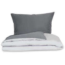 Saténové povlečení LUXURY COLLECTION tmavě šedé/světle šedé