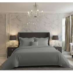 Saténové povlečení LUXURY COLLECTION tmavě šedé