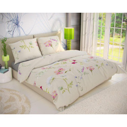 Bavlněné povlečení DELUX BOTANICA smetanová