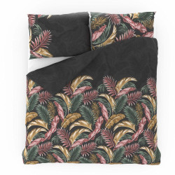 Bavlněné povlečení DELUX PALMA šedá