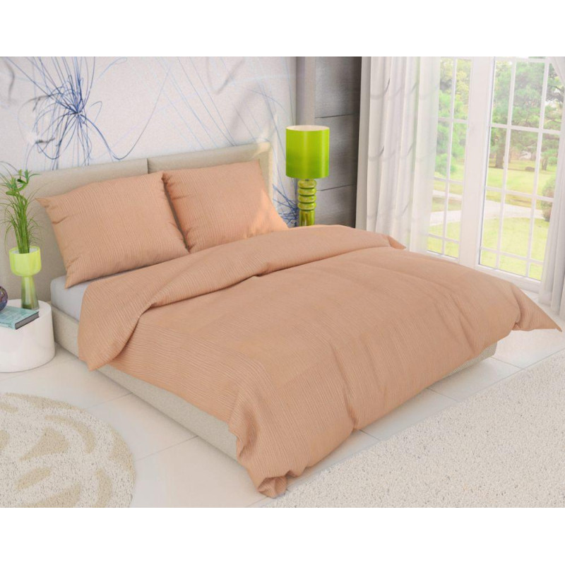 Krepové povlečení lososové