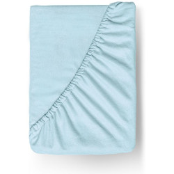 Flanelové napínací prostěradlo světle modré