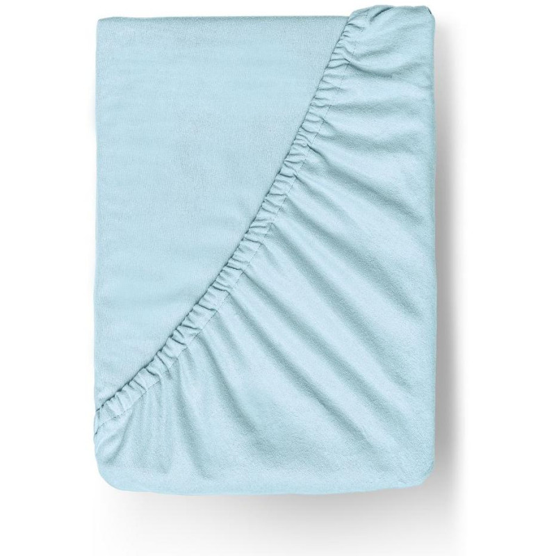 Flanelové napínací prostěradlo světle modré