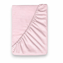 Flanelové napínací prostěradlo světle růžové