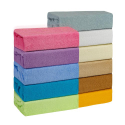 Froté prostěradlo dětské sytě žluté