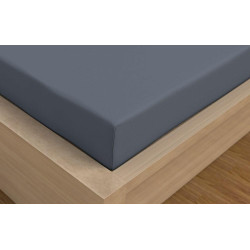 Saténové prostěradlo s gumou tmavě šedé