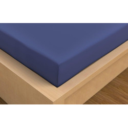 Saténové prostěradlo s gumou tmavě modré