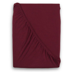 Jersey prostěradlo s lycrou vínové