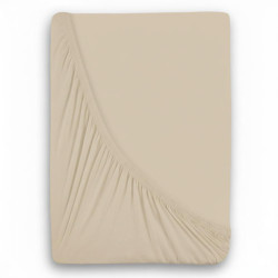 Jersey prostěradlo s lycrou světle béžové
