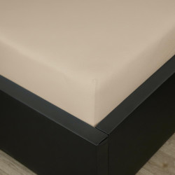 Jersey prostěradlo s lycrou světle béžové