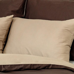 Saténové povlečení LUXURY COLLECTION tmavě hnědé/béžové