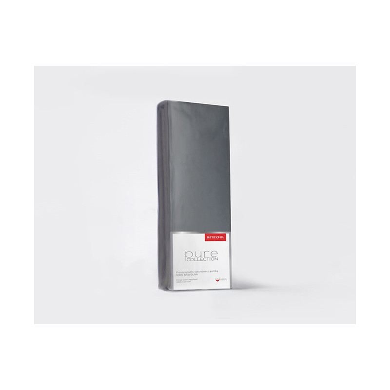 Saténové prostěradlo plachta Pure Collection tmavě šedá