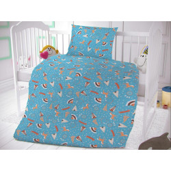 Bavlněné povlečení do dětské postýlky Indiánská vesnička