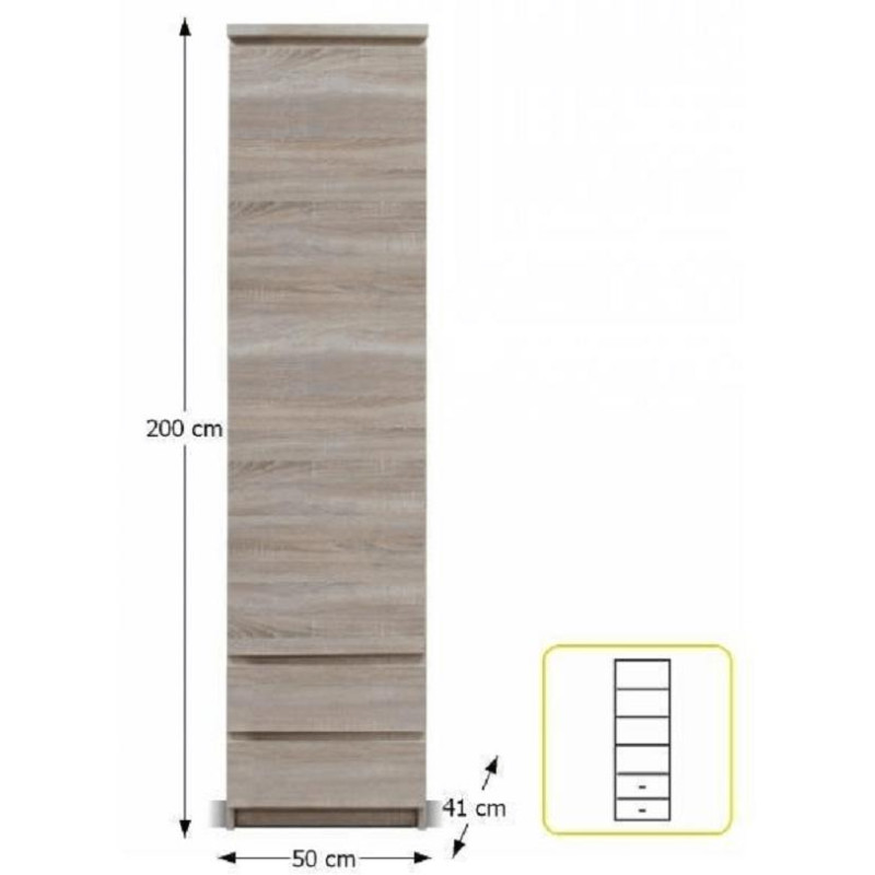 Skříň, dub sonoma, PANAMA Typ 02